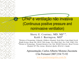 CPAP and Noninvasive ventilation