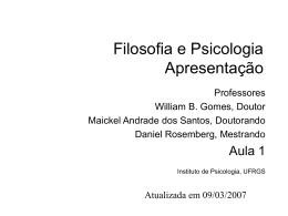 Hist&oacute;ria da Psicologia