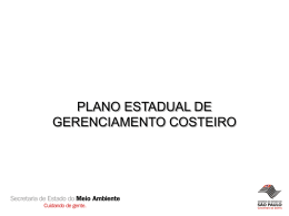 PLANO ESTADUAL DE GERENCIAMENTO COSTEIRO