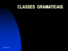 Classes Gramaticais