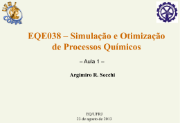 Simula&ccedil;&atilde;o - Programa de Engenharia Qu&iacute;mica