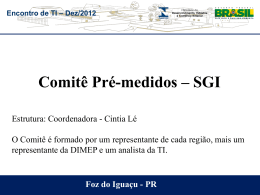 Apresentação GT Pré-medidos 2012 - Documentos
