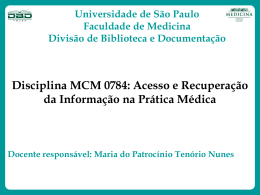pesquisa avançada - fmusp - Universidade de São Paulo