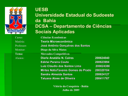 UESB Universidade Estadual do Sudoeste da Bahia DCSA