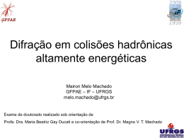 Difração em colisões hadrônicas altamente energéticas