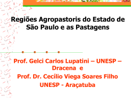 Regiões Agropastoris do Estado de São Paulo e as