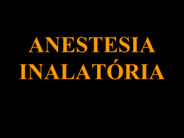 anestesia inalatória halotano - Universidade Castelo Branco