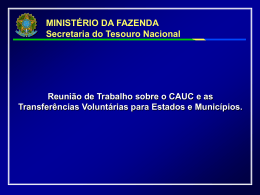 MINISTÉRIO DA FAZENDA Secretaria do Tesouro
