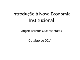 Aula 8 – Economia Institucional