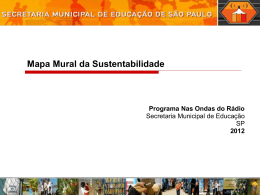 Mapa Mural da Sustentabilidade - Secretaria Municipal de Educação