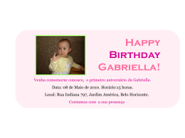 Happy Birthday Gabriella!