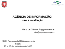 Slide 1 - Agência Embrapa