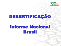 DESERTIFICAÇÃO Informe Nacional
