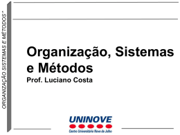 organização sistemas e métodos