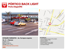 PÓRTICO BACK LIGHT Porto Alegre/RS
