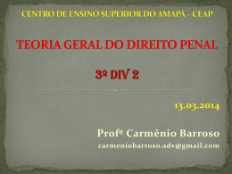 TEORIA GERAL DO DIREITO PENAL APLICAÇÃO DA LEI