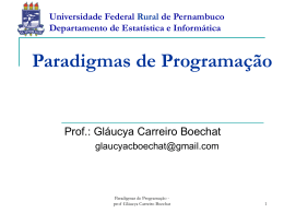 Paradigmas de Programação - Centro de Informática da UFPE