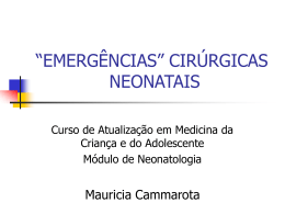 “emergências” cirúrgicas neonatais