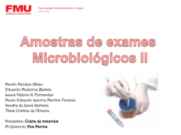 Amostras de exames Microbiológicos II
