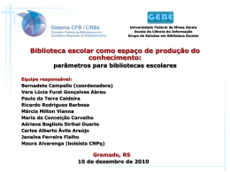 Apresentação BERNADETE - fórum gaúcho de bibliotecas escolares e