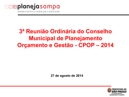 Apresenta&ccedil;&atilde;o &ndash; 3&ordf; Reuni&atilde;o Ordin&aacute;ria do