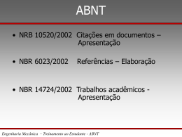 Engenharia Mecânica – Treinamento ao Estudante