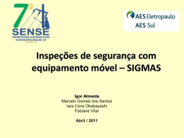Inspe&ccedil;&otilde;es de Seguran&ccedil;a com Equipamento M&oacute;vel &ndash; SIGMAS
