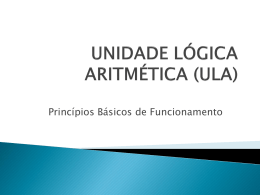 unidade lógica aritmética (ula) - Universidade Castelo Branco