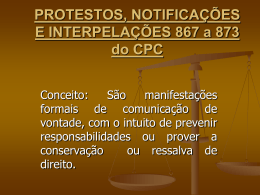 PROTESTOS, NOTIFICA&Ccedil;&Otilde;ES E INTERPELA&Ccedil;&Otilde;ES 867 a