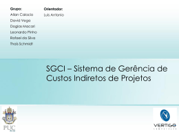 SGCI – Sistema de Gerência de Custos Indiretos