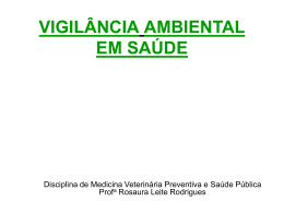 Vigilância Ambiental em Saúde - Universidade Castelo Branco