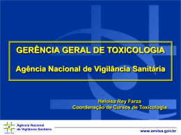 Apresenta&ccedil;&atilde;o ANVISA-GGTOX - 2007