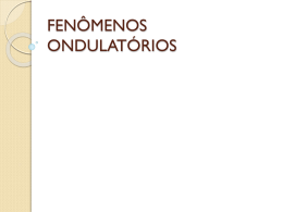 FENÔMENOS ONDULATÓRIOS