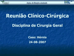 Hérnia - Departamento de Cirurgia e Anatomia