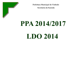 PPA 2014-2017 - Prefeitura de Vinhedo