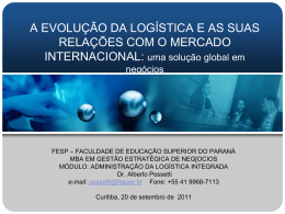 Apresenta&ccedil;aoP&Oacute;Slogisticaintegrada2092011