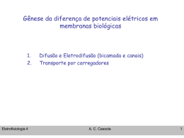 Gênese da diferença de potencial elétrico nas membranas celulares