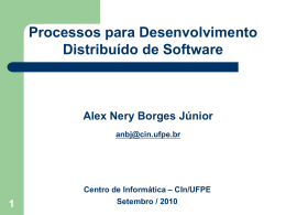 Processos para Desenvolvimento Distribuído de Software