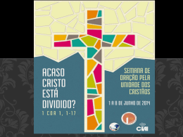 Semana de Ora&ccedil;&atilde;o pela Unidade dos Crist&atilde;os