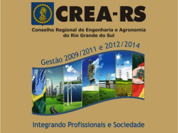 Proposi&ccedil;&atilde;o da Presid&ecirc;ncia para institui&ccedil;&atilde;o do Col&eacute;gio de - Crea-RS