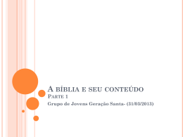 A bíblia e seu conteúdo - assembleiavilaverde.com.br