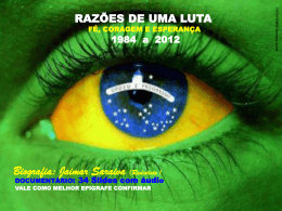 RELATO DA VIDA DO RADIALISTA JAIMAR SALES SARAIVA