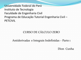 antiderivada - Universidade Federal do Pará