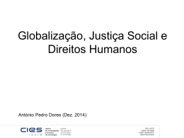 Globalização, Justiça Social e Direitos Humanos
