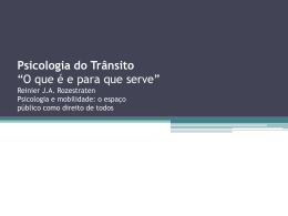 Psicologia e Tr&acirc;nsito