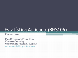 Estatística Aplicada - Universidade Federal de Alagoas