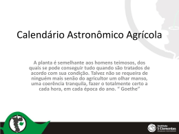 Calendário Astronômico Agrícola