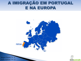 A imigração em Portugal e na Europa