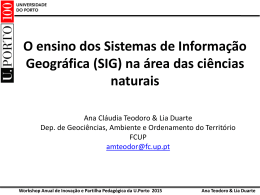 Apresenta&ccedil;&atilde;o de Ana Teodoro e Lia B&aacute;rbara Duarte ( FCUP)