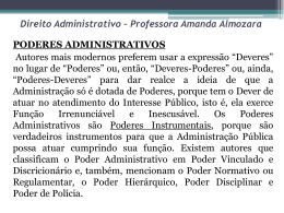 Direito Administrativo &ndash; Professora Amanda Almozara